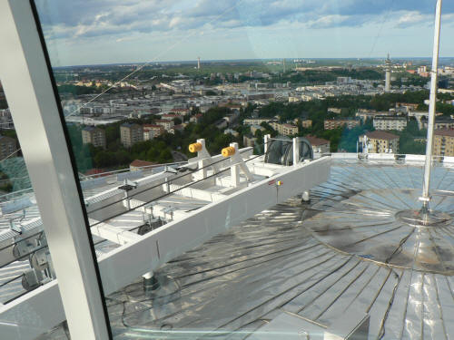 P toppen av Globen!